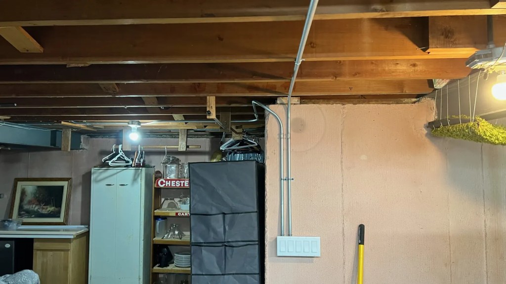 Basement conduit ceiling run