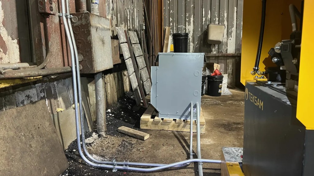 Basement panel boiler conduit