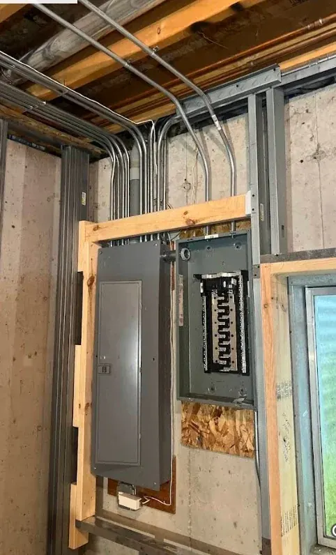 Basement panel framing conduit