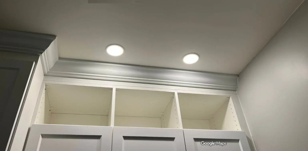 Cabinet recessed lighting detail