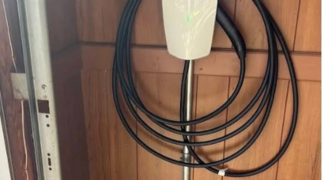 Ev charger wall unit garage (wide view)