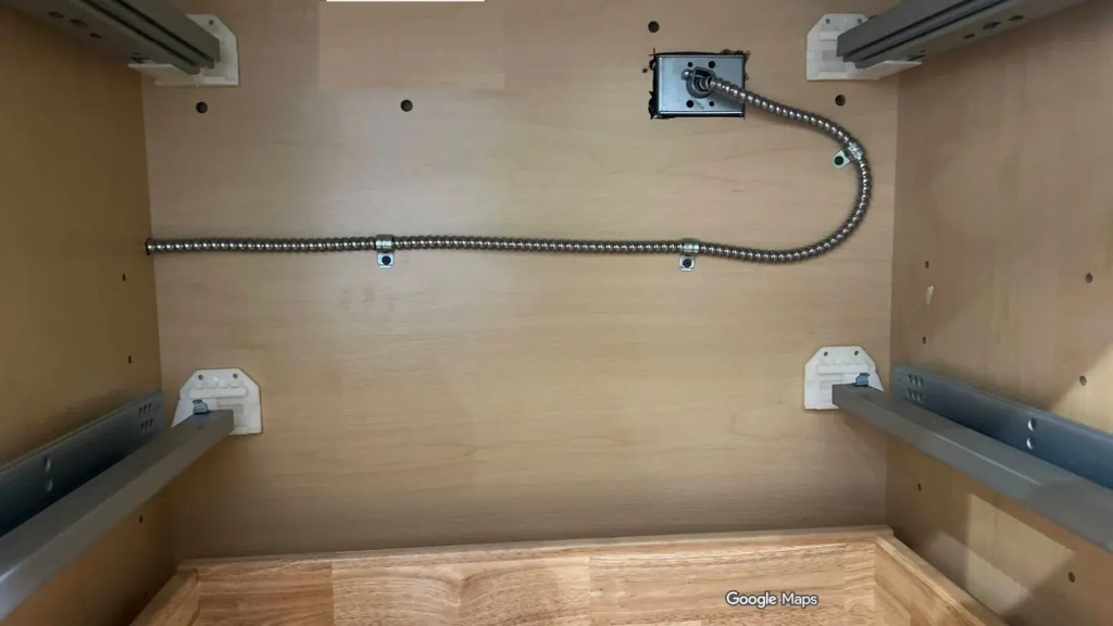 Flex conduit cabinet run