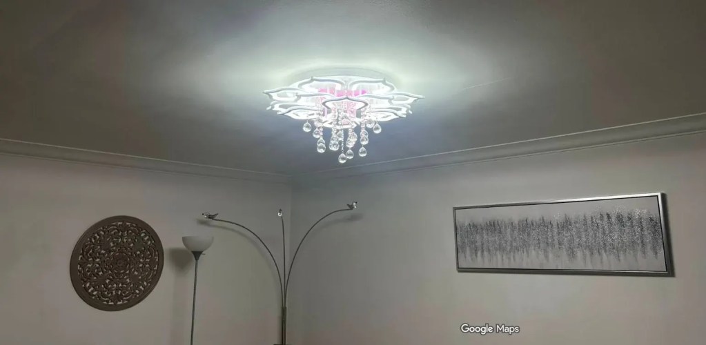 Flush mount fixture living room