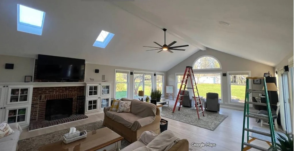 Great room ceiling fan recessed