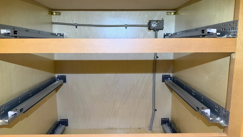 Shelf underside wiring